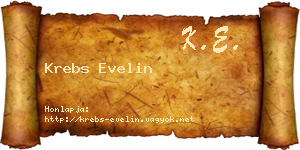 Krebs Evelin névjegykártya